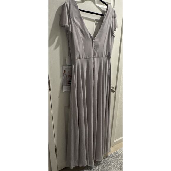 NWT‎ MoriLee Madeline Gardner Bridesmaid Dress 21640 in Silver 16 Plus Mother - Picture 7 of 8
